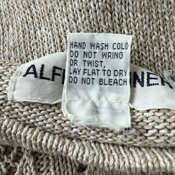 Alfred Dunner Short-Sleeve Knit Sweater Sz Large Beaded Cotton Blend Beige - Picture 9 of 10